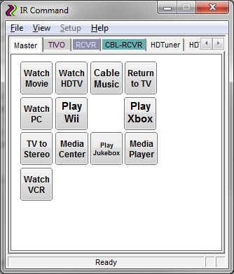 IRC2 Image of Master device tab